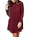 StyleDome Women's Pullover Sweater Knitted Pocket Casual Loose Long Sleeves Dress