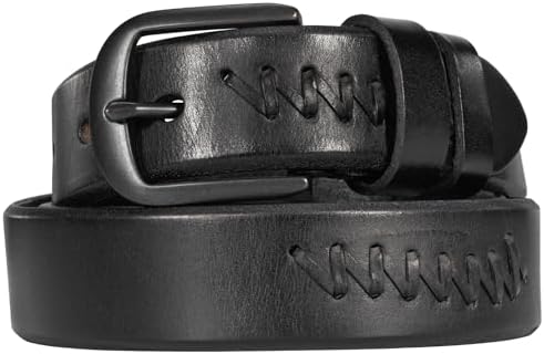 BC Belts Womens Leather Belt Strap with Smooth Grain Finish 