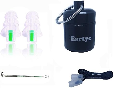 Noise Cancelling Earplugs, Silicone Hearing Protection High Fidelity Ear plugs With Cord Fit Your Ears Perfectly for Sleeping/Travels/Work/Big Sound Places(Green)