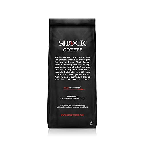 Shock Coffee Ground, The Strongest Caffeinated AllNatural Coffee. Up to 50 more Caffeine. 1
