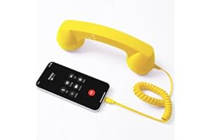 Retro Phone Handset, USB-C Wired Vintage Receiver, Vintage Wired Plug in Handheld Cell Phone Receiver with Microphone Perfect