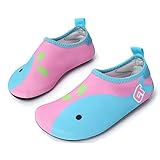 WXDZ Kids Water Shoes Swim Shoes Mutifunctional Quick Drying Barefoot Aqua Socks for Beach Pool MS0220 pink 22/23