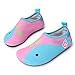 WXDZ Kids Water Shoes Swim Shoes Mutifunctional Quick Drying Barefoot Aqua Socks for Beach Pool, Pink, 5-5.5 M US Toddler