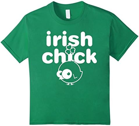 Kids Irish Chick Saint Patrick's day Tshirt 6 Kelly Green