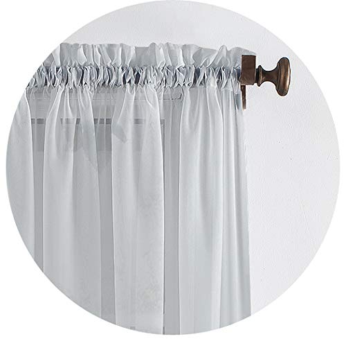 Megachest Woven Voile Slot Top Curtain 2 Panels (silver, 78" wideX81 drop(W200cmXH206cm))