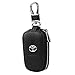 car Key Chain Keychain,Genuine Leather Car Smart Key caseKey Chain Keychain Holder Metal Hook and Keyring Zipper Bag for Remote Key Fob (Toyota)