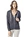 Alternative Women's Jersey Cool Down Zip Hoodie Sweatshirt, Eco True Navy, Medium