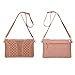 Jiaruo Women Vintage Girls Hollow Out Sling Leather Crossbody Bag Handbag Purse (pink 2)