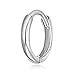 14k White Gold 1.5mm Thickness Small Huggie Earrings (8 x 8 mm)
