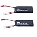 YouCute 2pcs 7.4V 610mAh Battery for Hubsan H502S H502E Plus RC quadcopter drone spare parts