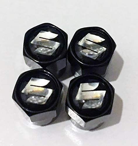 RacePace Black Valve Dust Caps - Set of 4. Kizashi Escudo SX4 Wagon-R Cervo Cappuccino Swift Alto Fronte Ignis Jimny Grand Vitara