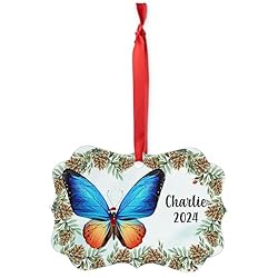 Colorful Butterfly Christmas Ornament 2024