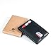 Mens Leather Wallet Slim Front Pocket Wallet Billfold ID Window RFID Blocking-Black