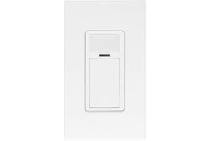 Leviton ODS15-IDW Smart Wallbox Sensor, PIR 15A Switching, 120-277VAC, App Configurable with the Smart Sensor App, White