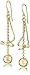Gold Plated Sterling Silver Sterling Twist Ball Drop Earrings