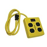 Yellow Jacket 2177N Metal Power Block with 4 Outlets and Lighted Switch, 4-foot Cord