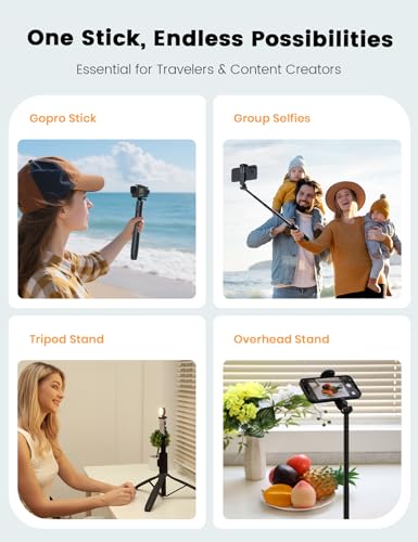 ANXRE 67.7" Photographic Tripod Stand with Light, NT99 Tripod Stand for Cell Phone & Camera & Gopro, Travel Stand Holder with Remote for Content Creator Video Recording