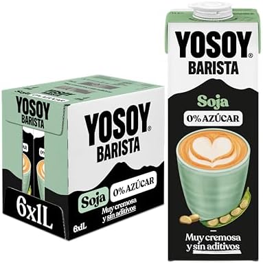 Bebida Vegetal de Soja Barista sin Azúcares, Pack de 6x1L