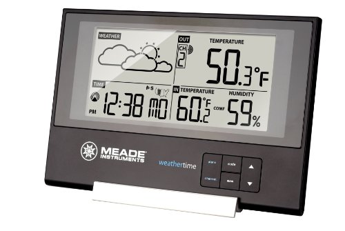 Meade Instruments TE346W Slim Line Personal Weather Station with Atomic Clock