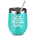 I'm Not Slurring I'm Speaking In Cursive - Funny Wine Gifts for Women, Wine Lover Gifts - Birthday, Christmas Gifts for Her, Wife, Mom, BFF, Sister, Teachers, Coworkers, Friends - LEADO Wine Tumbler