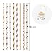 50pcs Premium Biodegradable Paper Straws for Juice, Cocktail, Smoothies, Party Supplies, Birthday, Wedding, Bridal/Baby Shower Decorations and Holiday Celebrations Striped Polka Dot Chevron (50)