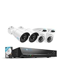 Home sistema de cámaras de seguridad, reolink 8 CH 4 megapixeles 1440p sistema de seguridad de video, 4pcs 1440p Bullet IP Camera, 65   100 ft Night Vision, 330 ft transmitir Alcance al aire última intervensión, 2TB HDD