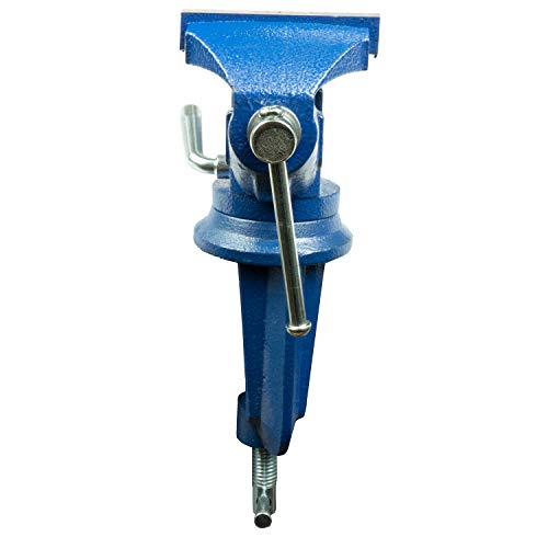 HRB Schraubstock 70 mm klemmbar für Werkbank, Schraubstock klein und drehbar massiv gefertigt mit Hammerschlaglackierung… – Bild 6