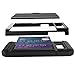 Galaxy S7 Edge Card Holder Case, Holds Up to 2 Cards, TORUBIA Wallet Case Slim Fit Armor Air Cushion Technology Dual Layer Heavy Duty Shockproof Protective Cover for Samsung Galaxy S7 Edge - Black