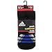 adidas Boys Cushion Crew Socks (Pack of 3), Black/Bold Blue - Onix - Semi Solar Yellow, Medium