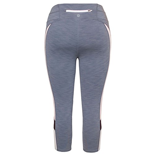 Tangerine Women's Color Block Active Leggins (Medium, Black/Heather/Blush)