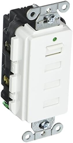 Hubbell Wiring Hubbell Style Line Decorator Usb Charger Outlet, 4 Port, White Usb4W