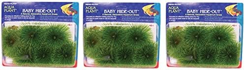 Penn Plax Fish Breeding Grass – Baby Hideout, Safe Hiding for Fry – Decorative Aquarium Grass (3-(Pack))