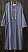 Soojun Women's Casual Cotton Linen Long Dress with Batwing Sleeve, Style1 Grey, One Size