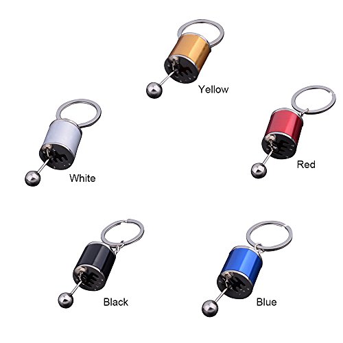 MeiBoAll 1 Pcs Car Key Chain Creative Auto Part Six-speed Manual Gearbox Model Automobile Key Ring for Most Car Red
