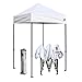 Eurmax 5x5 Ez Pop up Canopy Outdoor Heavy Duty Instant Tent Pop-up Canopies Sun Shelter with Deluxe Wheeled Carry Bag (White)