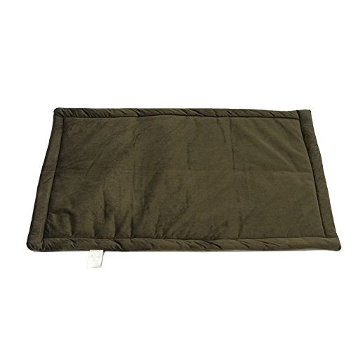 Indoor and Outdoor Sleeping Mat Dog Bed Soft Velvet Anti-slip Machine Washable Pad by ComforHome Dark Brown 40 inch by 27 inch Large size