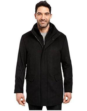 Calvin Klein Mens Wool Stadium Jacket in Small Herringbone