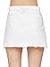 Verdusa Women's Casual Distressed Fray Hem A-Line Denim Short Skirt White M
