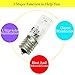 2X E17 Ultraviolet Light Bulb UV Ozone Sterilizing Lamp 10V/3W Replacement for Shoe Sanitizer