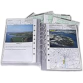 FlyBoys - Checklist Pages - 5.5x8.5 in - Durable &amp; Temperature Resistant - Accommodates 5.5x8.5 in Jeppesen Charts - Military Standard - Frosted Plastic Pages - 10 Pack