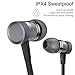 Picun H6 Bluetooth Headphones Wireless with Microphones Sports Earbuds for Running Magnetic, Sweatproof Earbuds IPX4, CSR Bluetooth 4.1 for Phone / Android Workout Headphones Wireless (Black)