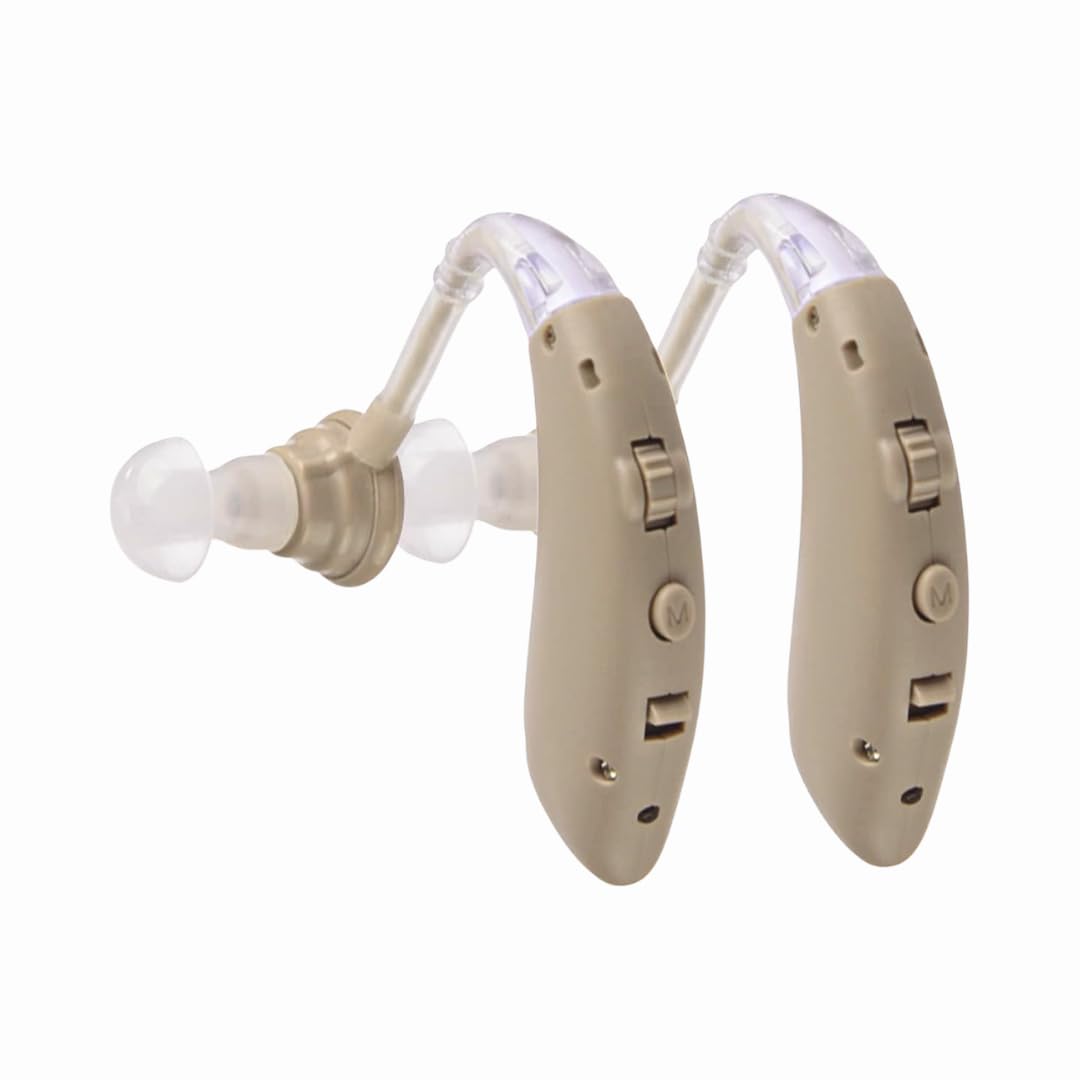 Zingle Hearing Amplifier Aid Rechargeable Digital Personal Sound Amplifier Devices PSAP for Seniors,Behind The Ear,BTE,TV,2-Pack