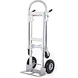 SHZOND 2 in 1 Aluminum Hand Truck Dolly 770lbs Weight Capacity Convertible Hand Truck Utility Cart (2 in 1)