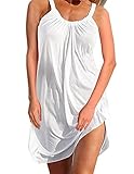 LAPAYA Women's Beach Cover Up Plain Sleeveless Stretcy Tunic Summer Casual Dress