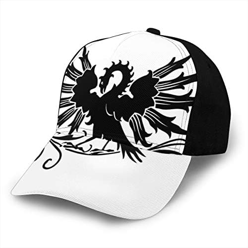 Hip Hop Sun Hat Baseball Cap,Abstract Fantasy Animal Medieval Eagle Symbol for Culture and Tattoo Design,for Men&Women