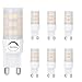 Saco Dimmable G9 LED Lights Bulbs, 45W halogen equivalent ,4.5W,warm white(2700K),120V, ETL listed, 360,For Ceiling Fan , Chandeliers(Pack of 6)