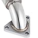 Mophorn Duramax Header Bolt On Passenger Side up-Pipe with Gaskets Fits for 2001-2016 GM 6.6L Diesel LB7 LLY LBZ LMM LML 6.6L Silver