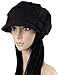 Ls Lady Octagonal Cap Beret Newsboy Cap Ray Limpets Winter Hat Womens' Cap (One Size, Black)
