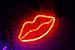 wanxing Lip Shaped Neon Signs Led Neon Light Art Decorative Lights Wall Decor for Children Baby Room Christmas Wedding Party Decoration (Red)