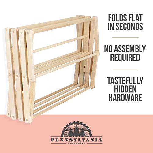 Pennsylvania Woodworks Clothes Drying Rack Solid Maple Hard Wood
